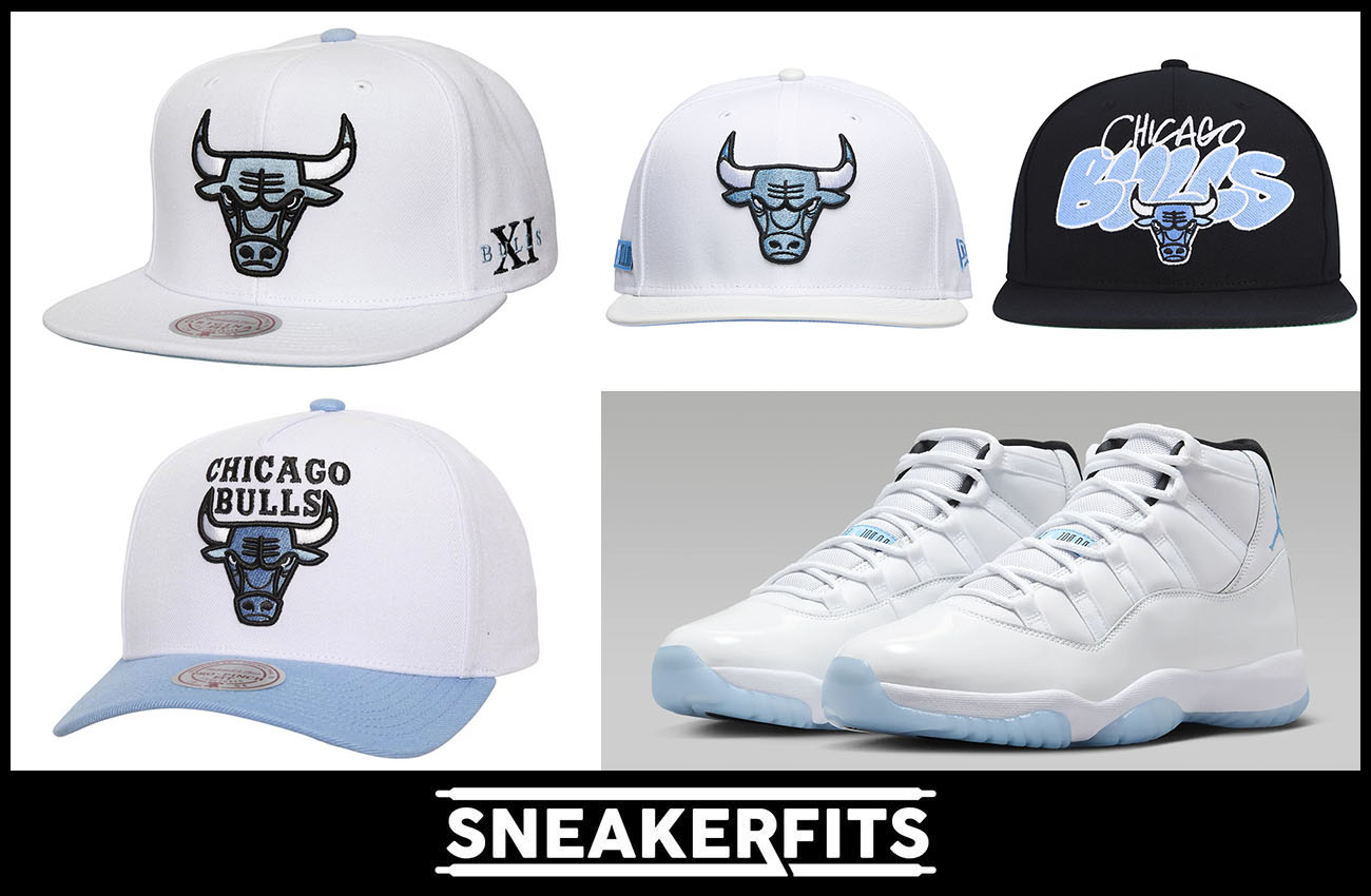 Air Jordan 11 Legend Blue 2024 Bulls Hats to Match Sneakers