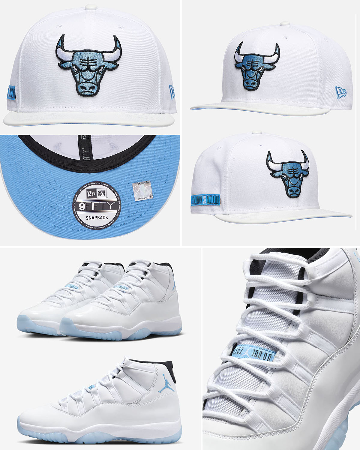 Air Jordan 11 Legend Blue Bulls Hat to Match