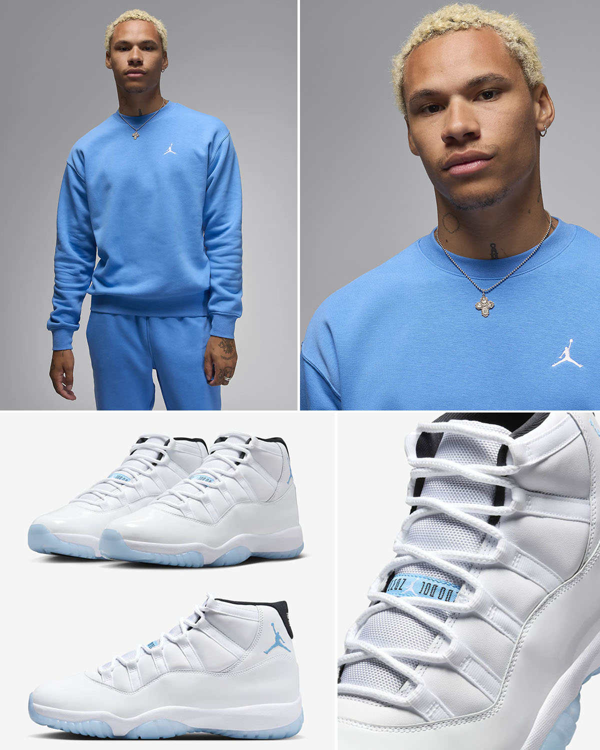 Air Jordan 11 Legend Blue Sweatshirt to Match Sneakers