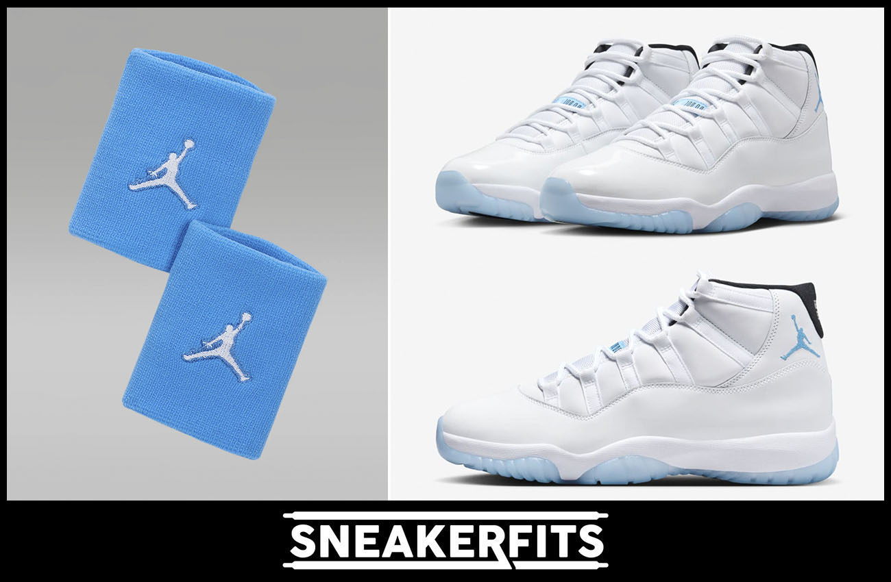 Air Jordan 11 Legend Blue Wristbands Sneakerfits