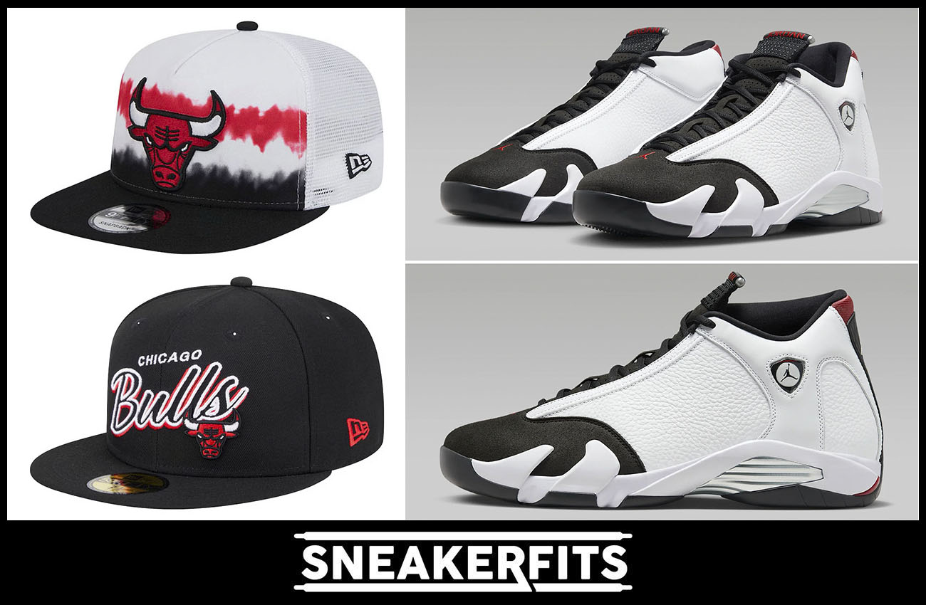 Air Jordan 14 Black Toe 2024 Chicago Bulls Hats to Match Sneakerfits