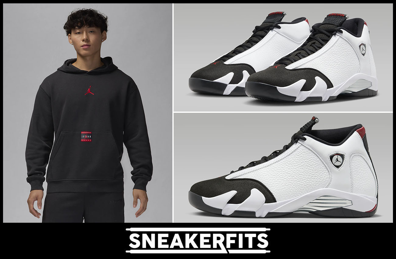 Air Jordan 14 Black Toe 2024 Hoodie Outfit Sneakerfits