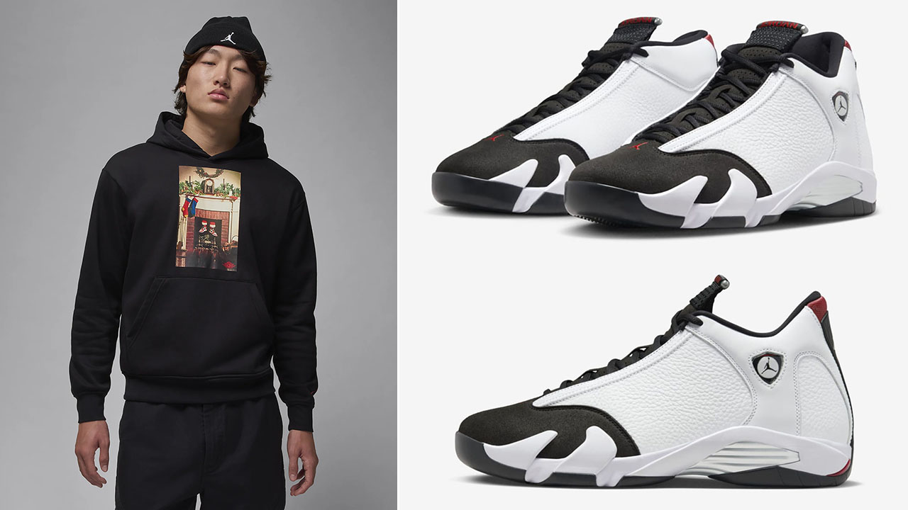 Air Jordan 14 Black Toe Holiday 2024 Hoodie