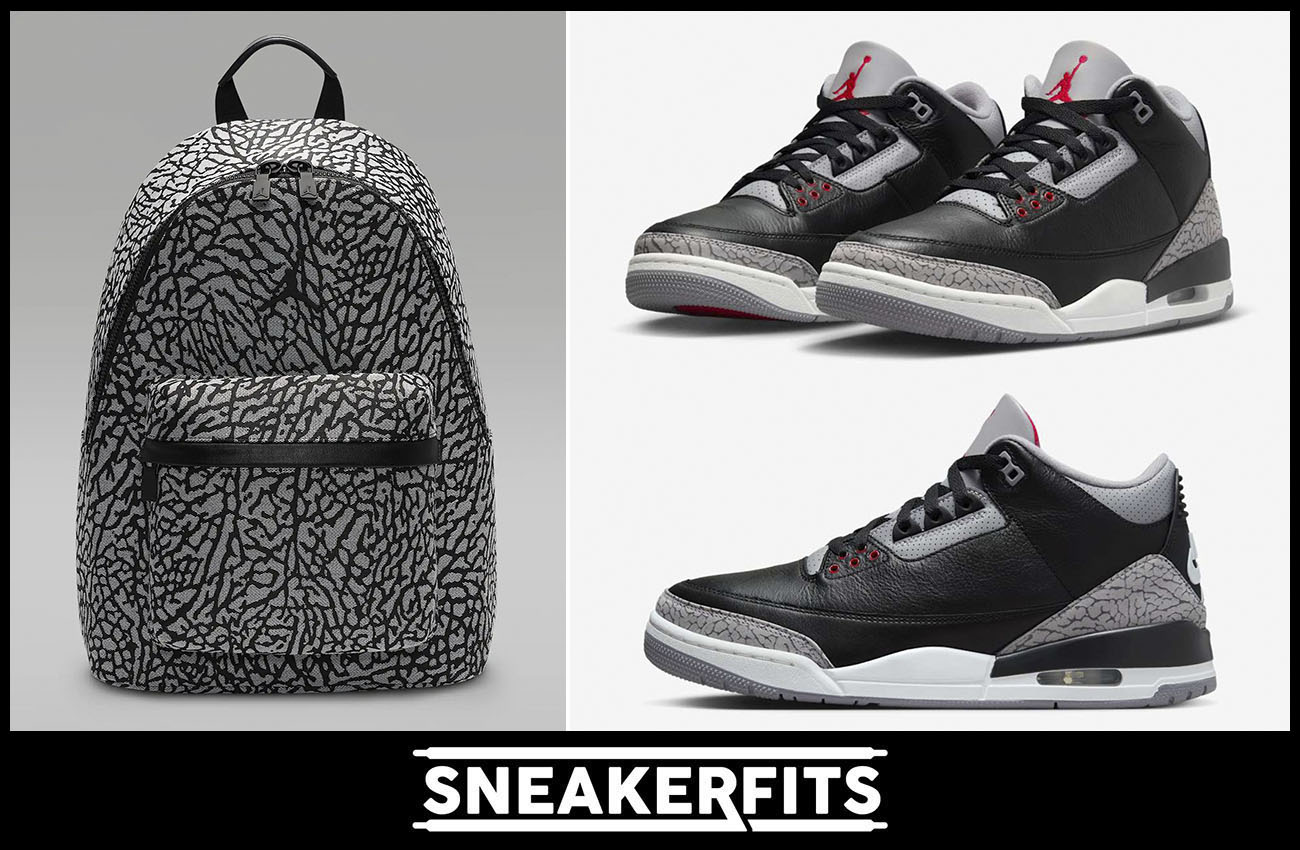 Air-Jordan-3-Black-Cement-2024-Backpack-Bags-to-Match-Sneakers-Sneakerfits