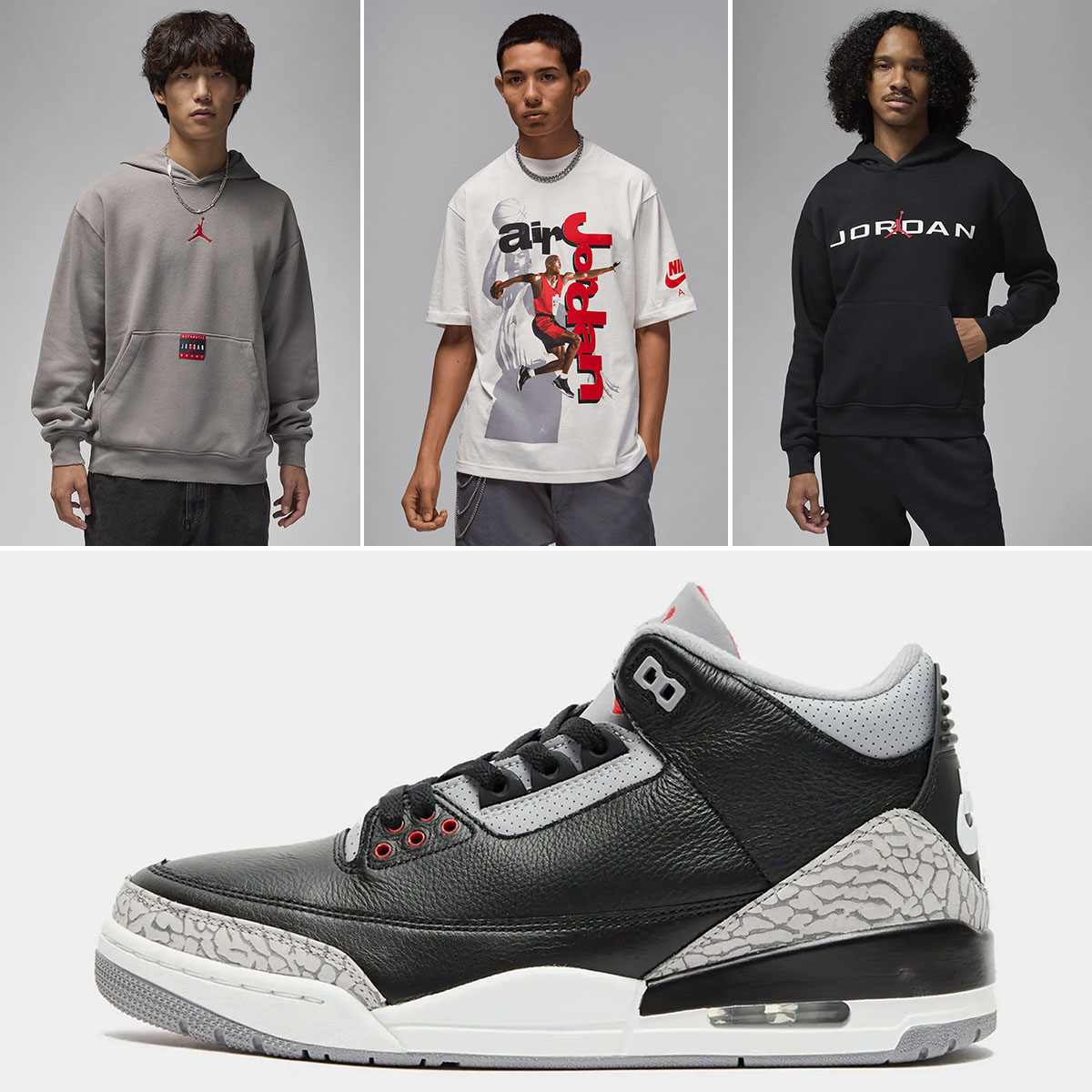 Air Jordan 3 Black Cement 2024 Outfits