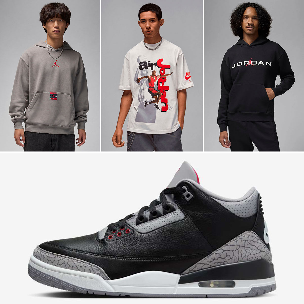 Air Jordan 3 Black Cement 2024 Sneaker Outfits