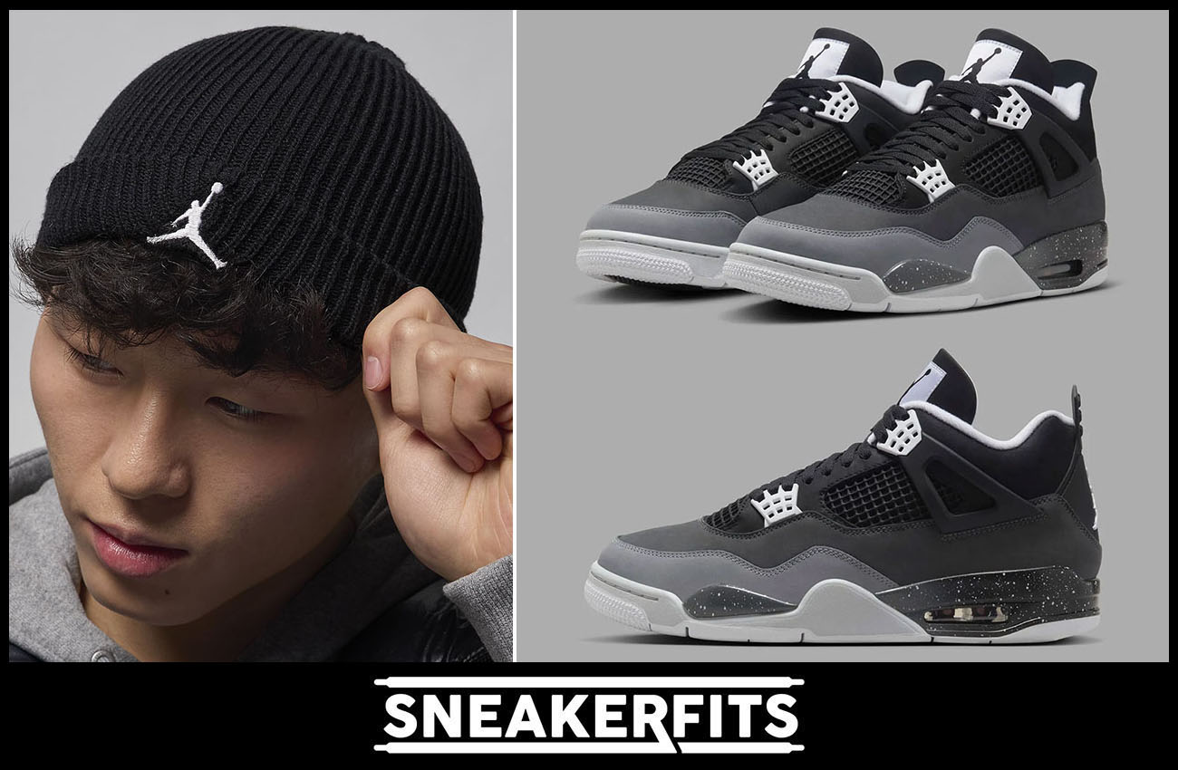 Air Jordan 4 Fear Beanie Hat Outfit Sneakerfits