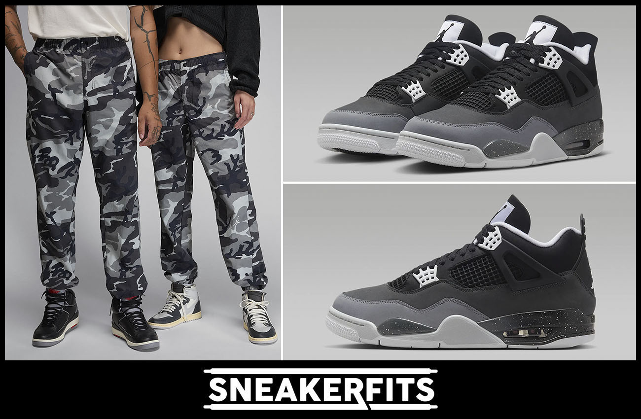 Air Jordan 4 Fear Camo Pants Outfit