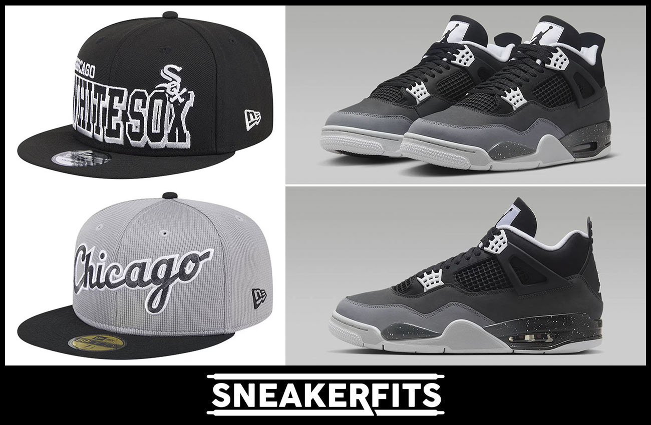 Air Jordan 4 Fear Chicago White Sox Hats and Caps to Match