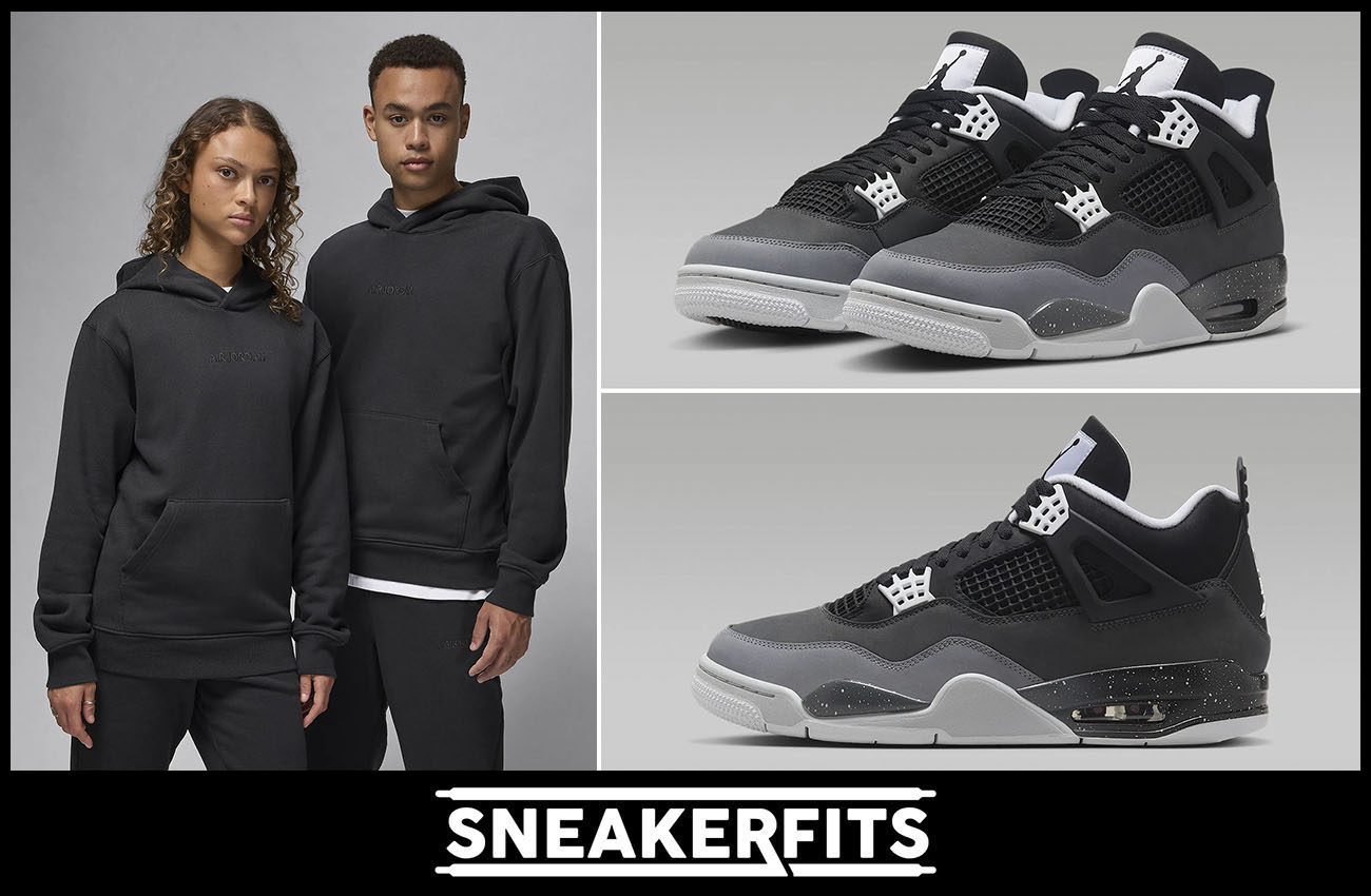 Air Jordan 4 Fear Fleece Hoodie Outfit Sneakerfits