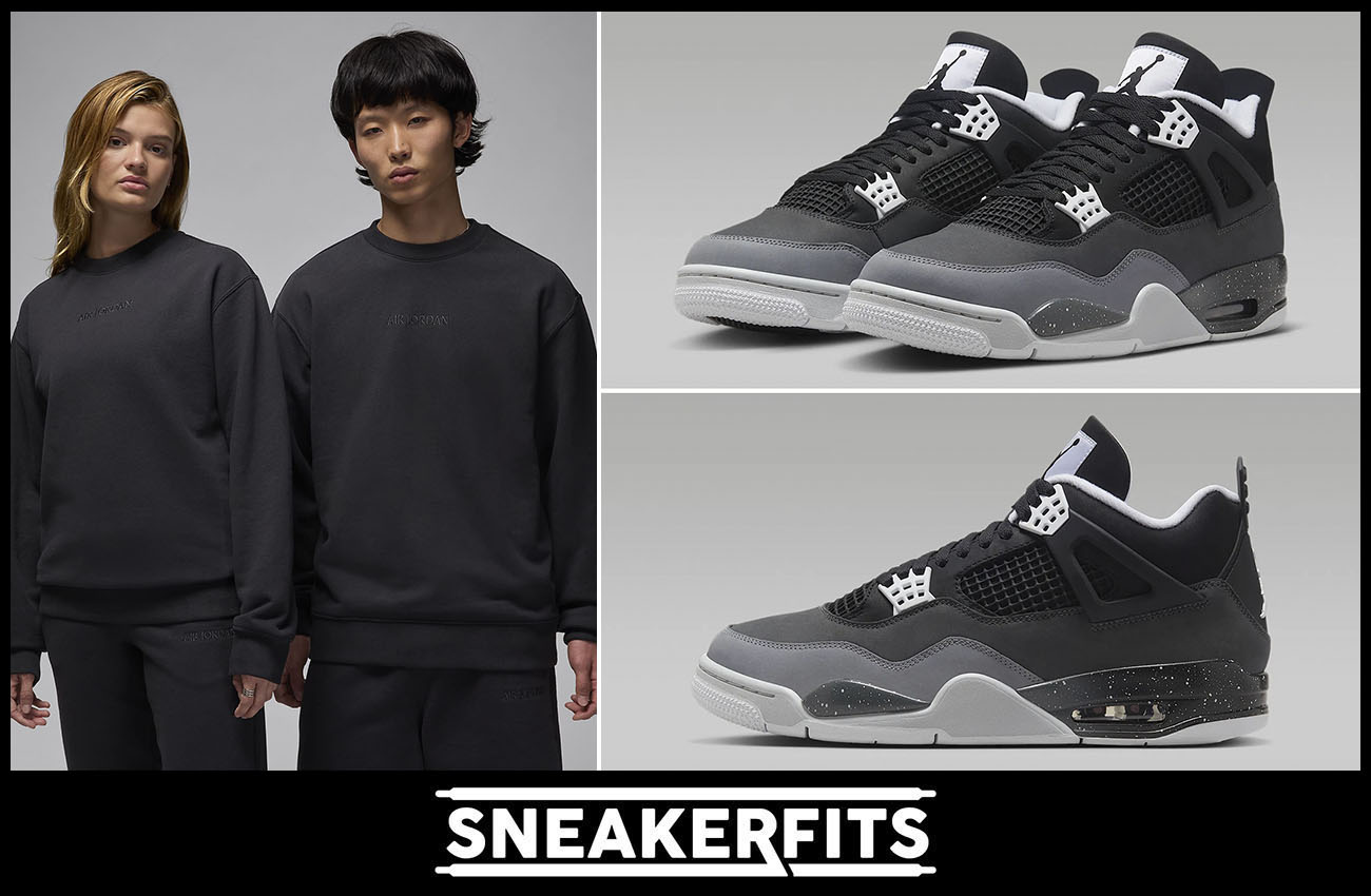 Air Jordan 4 Fear Fleece Sweatshirt Outfit Sneakerfits