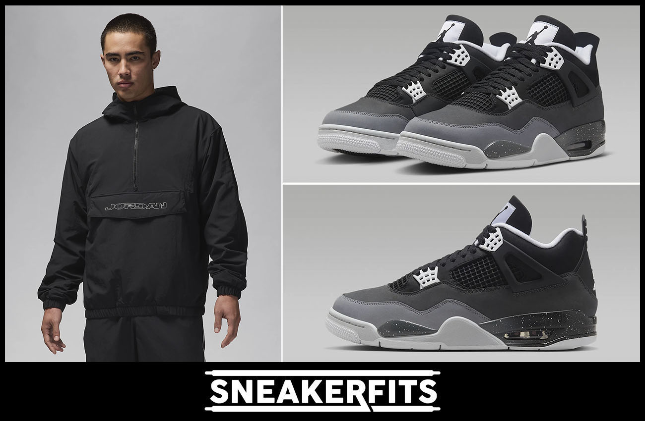 Air Jordan 4 Fear Half Zip Jacket Outfit Sneakerfits