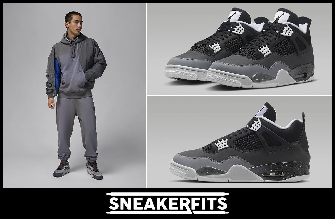 Air Jordan 4 Fear Hoodie Pants Outfit Sneakerfits