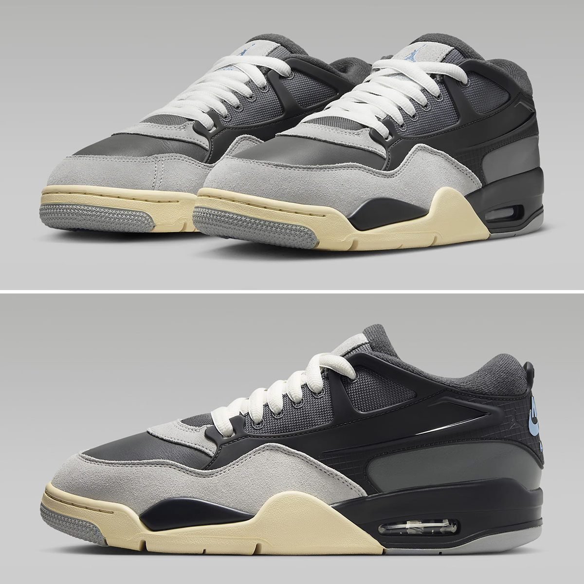 Air Jordan 4 RM Iron Grey Off Noir Chambray Mens Shoes