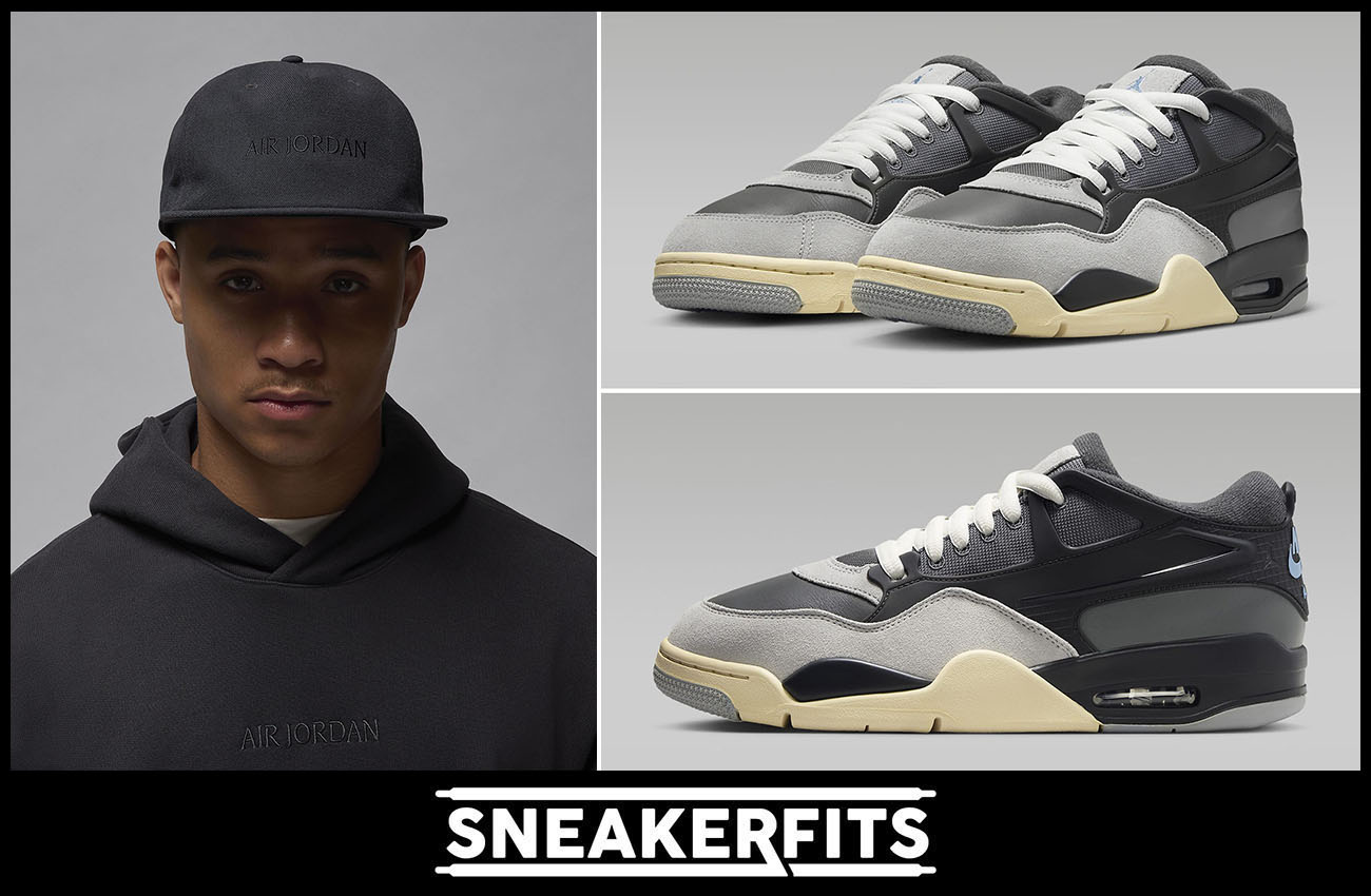 Air Jordan 4 RM Iron Grey Off Noir Hat Outfit