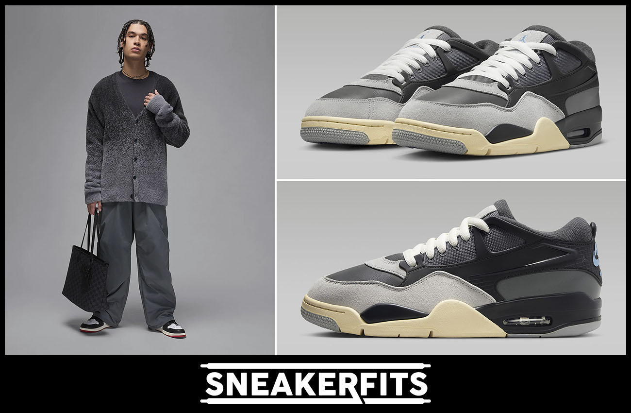 Air Jordan 4 RM Iron Grey Sweater Pants Outfit