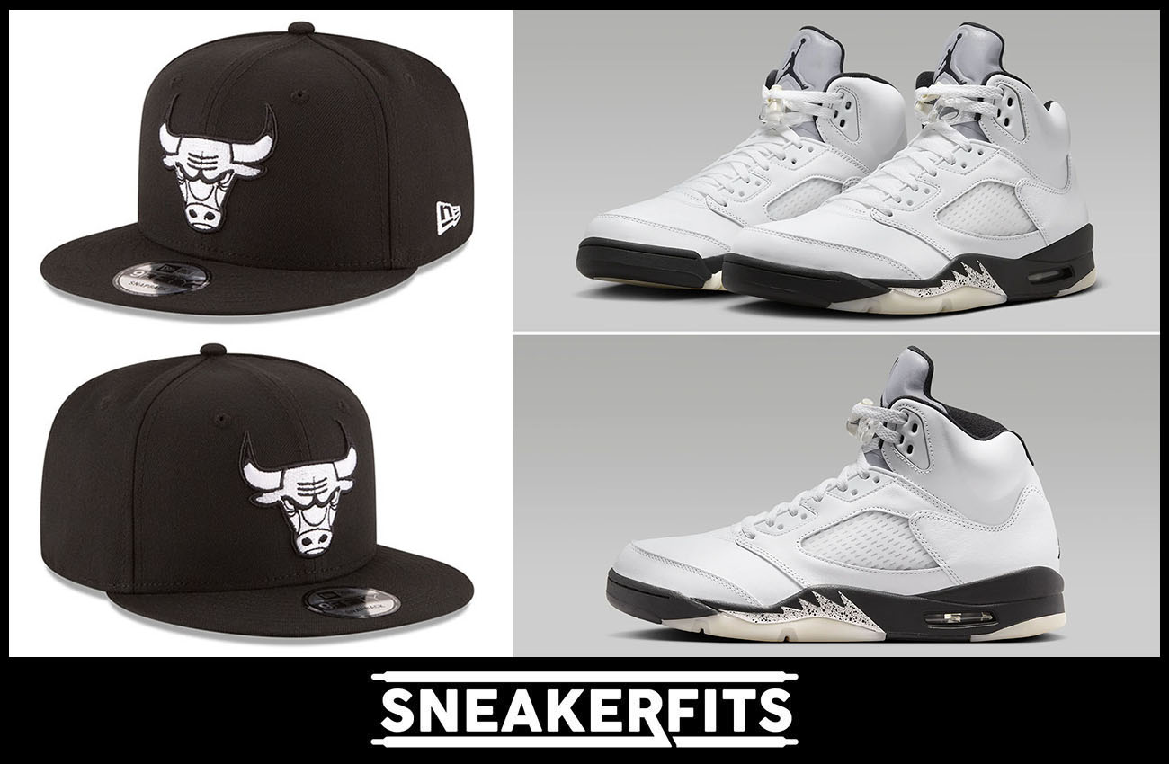 Air Jordan 5 Reverse Metallic Bulls Snapback Hat to Match Sneakers Sneakerfits