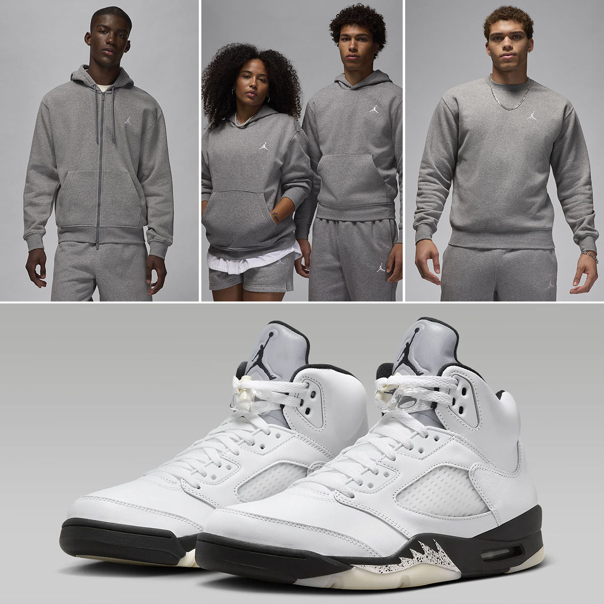 Air Jordan 5 Reverse Metallic Fleece Clothing Outfits