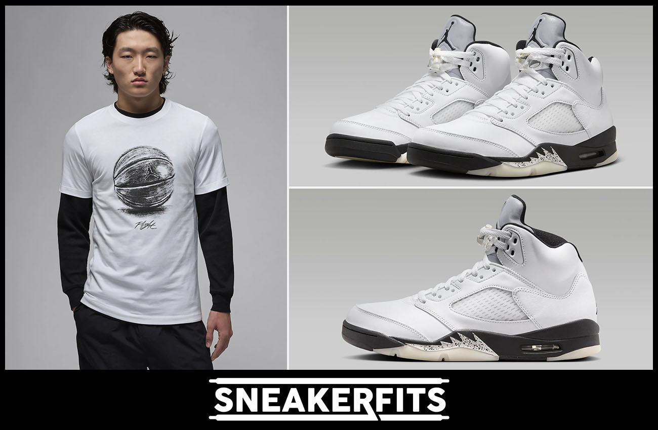 Air Jordan 5 Reverse Metallic T Shirt Outfit Sneakerfits