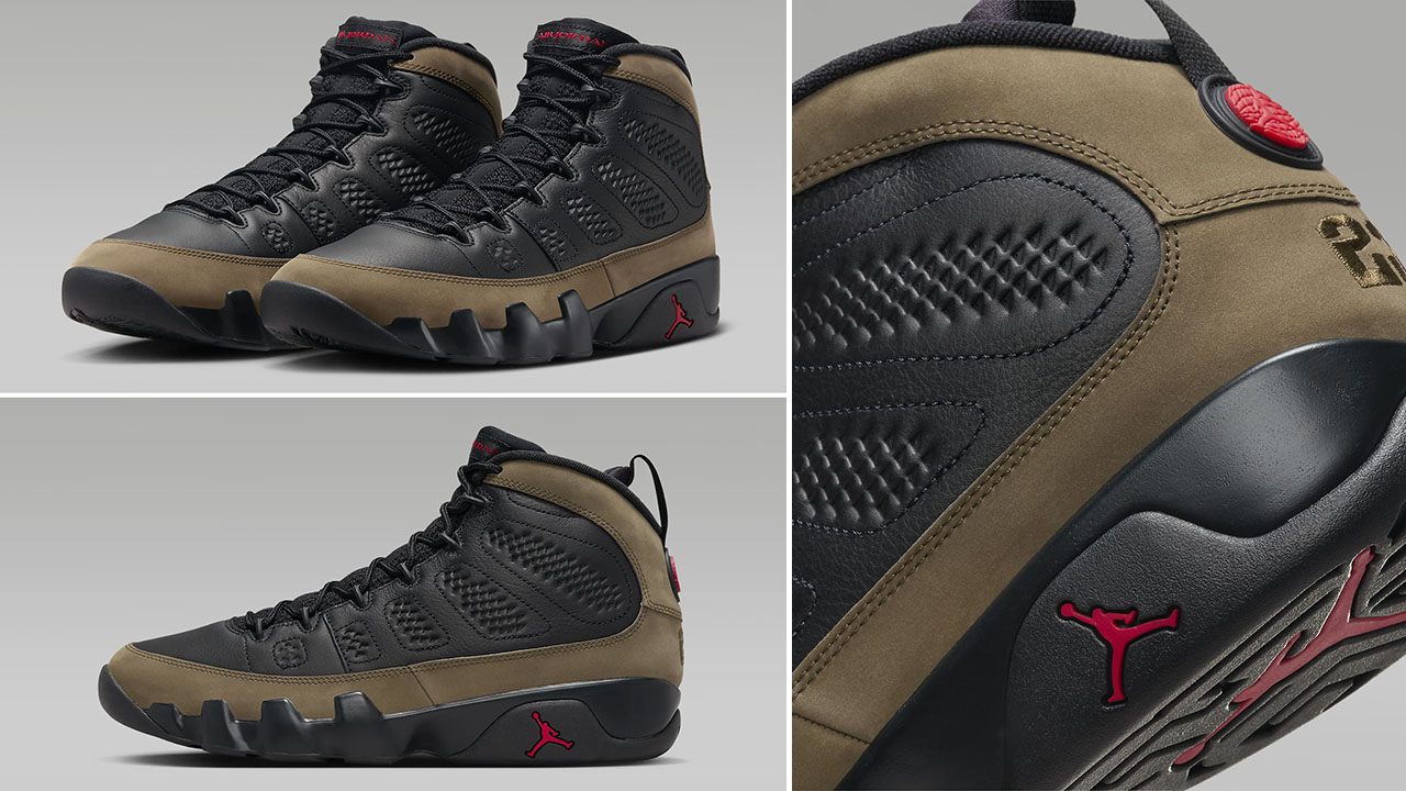 Air Jordan 9 Olive 2024 Mens Sneakers