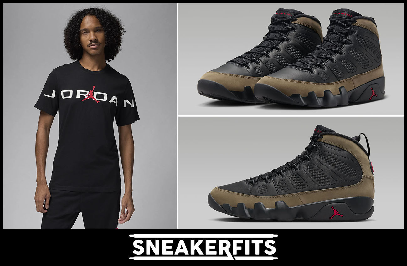 Air Jordan 9 Olive T Shirt Outfit Sneakerfits