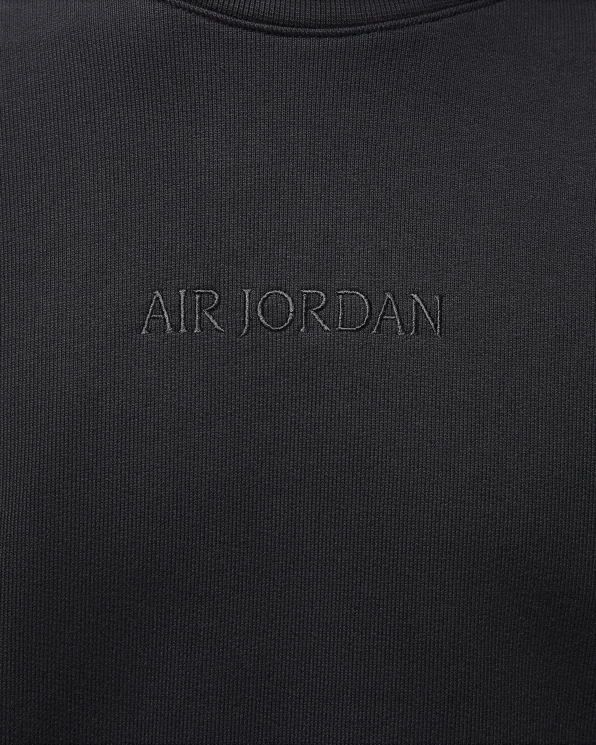 Air Jordan Wordmark Fleece Crew Sweatshirt Off Noir 1