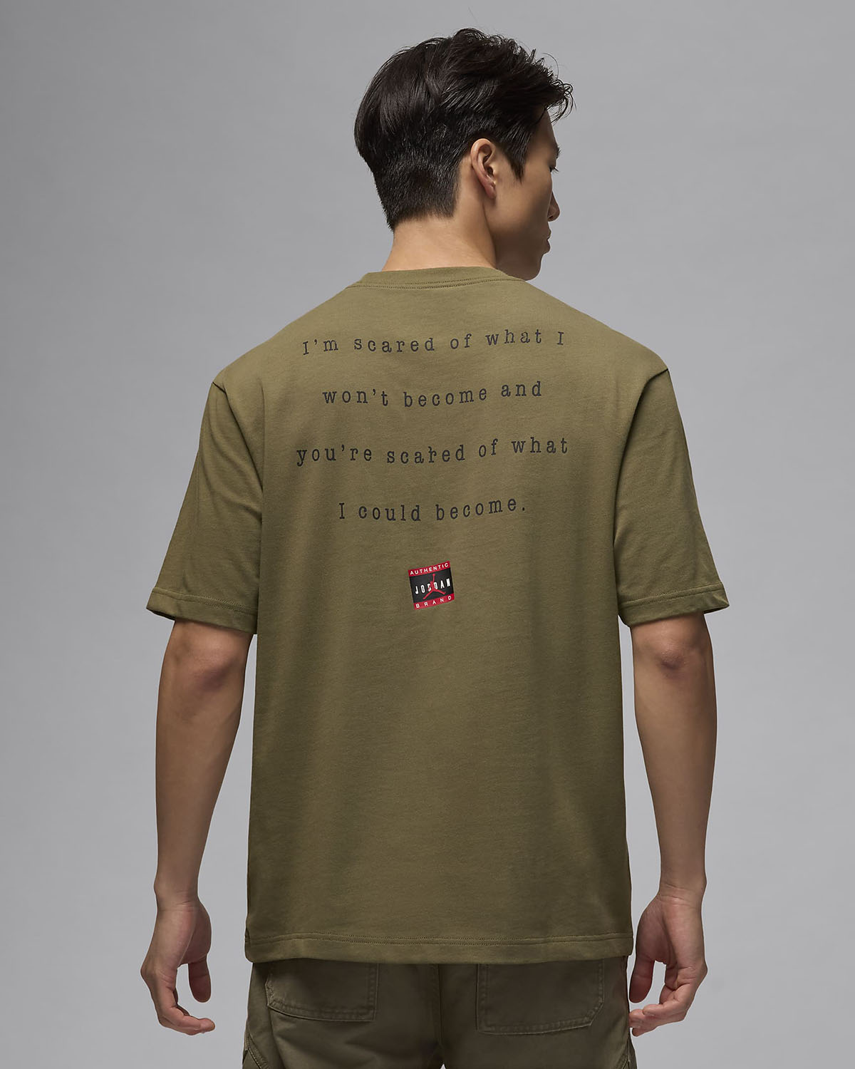 Jordan Crew Neck T Shirt Medium Olive 2