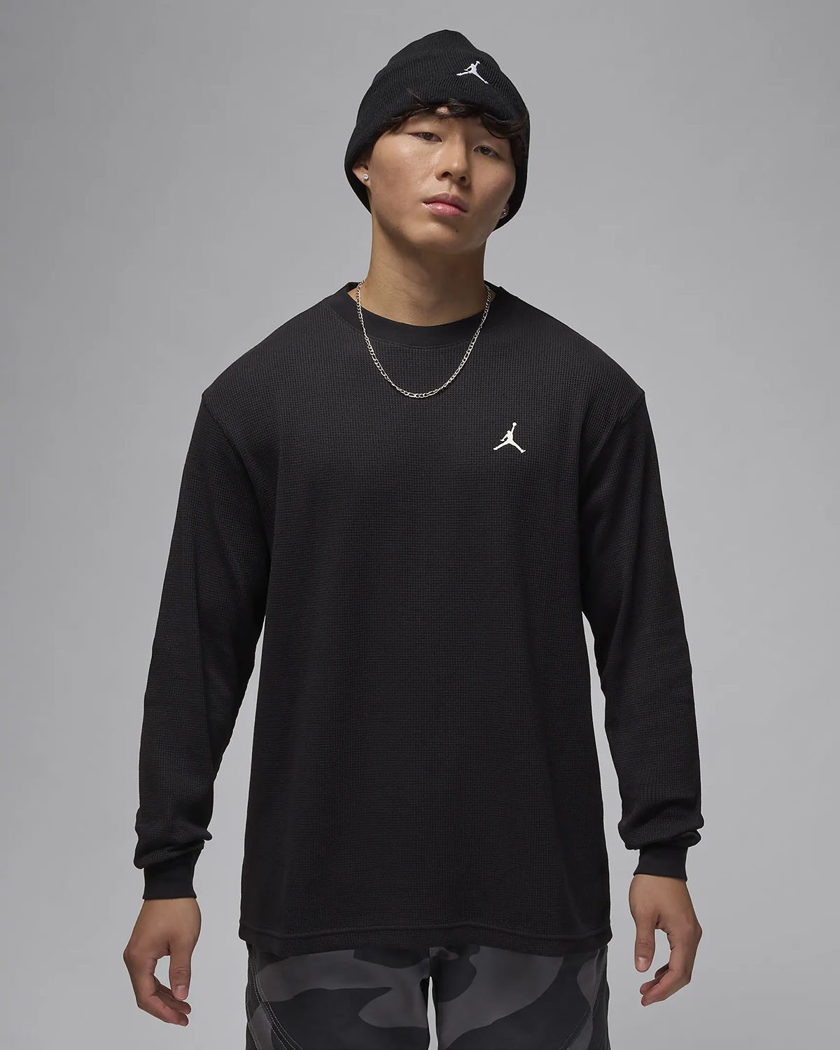 Jordan Essentials Long Sleeve Top Black Sail 1