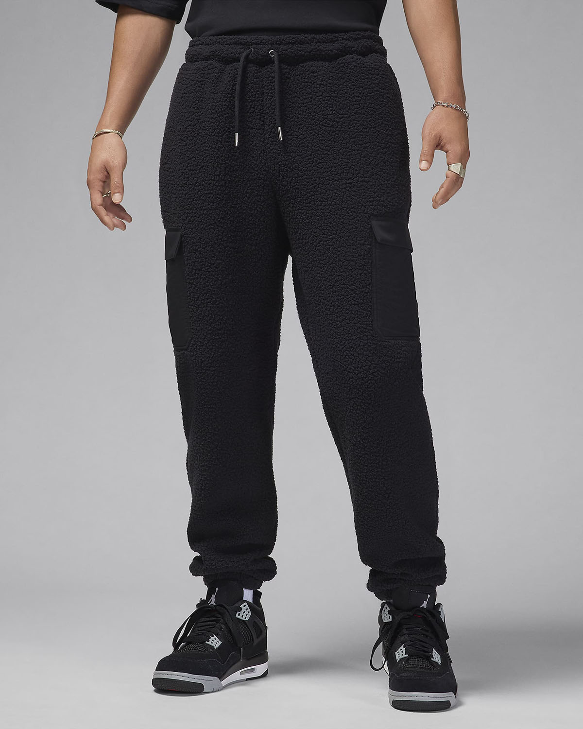 Jordan Flight High Pile Fleece Sherpa Pants Black 1