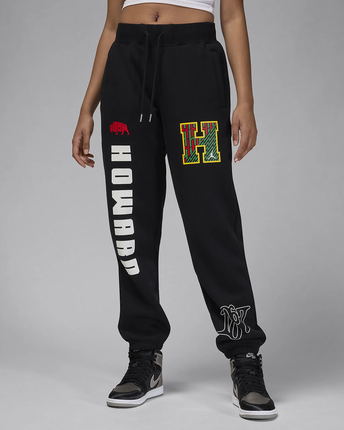 Jordan Howard University Womens Fleece Pants Black