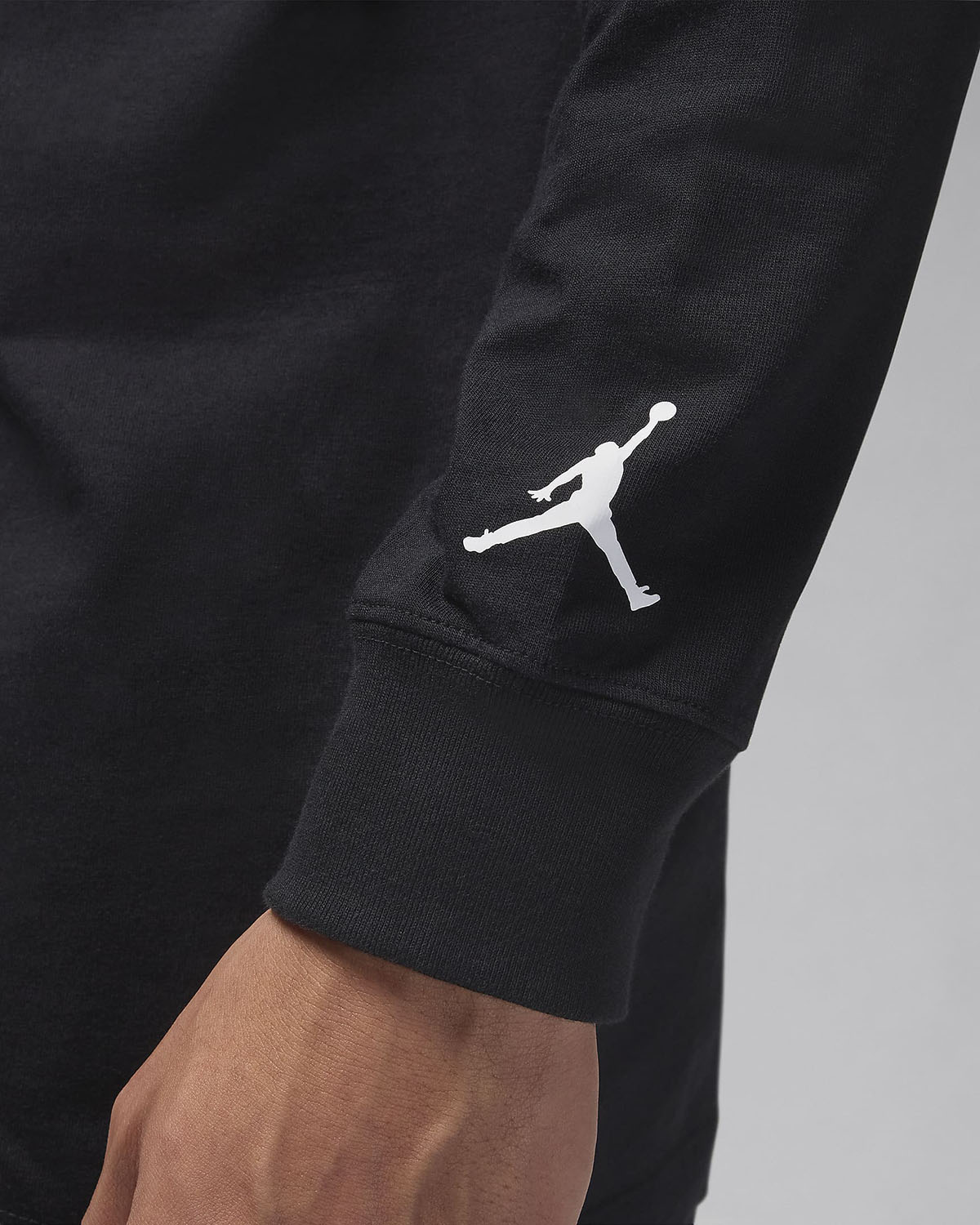 Jordan Jumpman Holiday 2024 Chimney Long Sleeve T Shirt Black 3