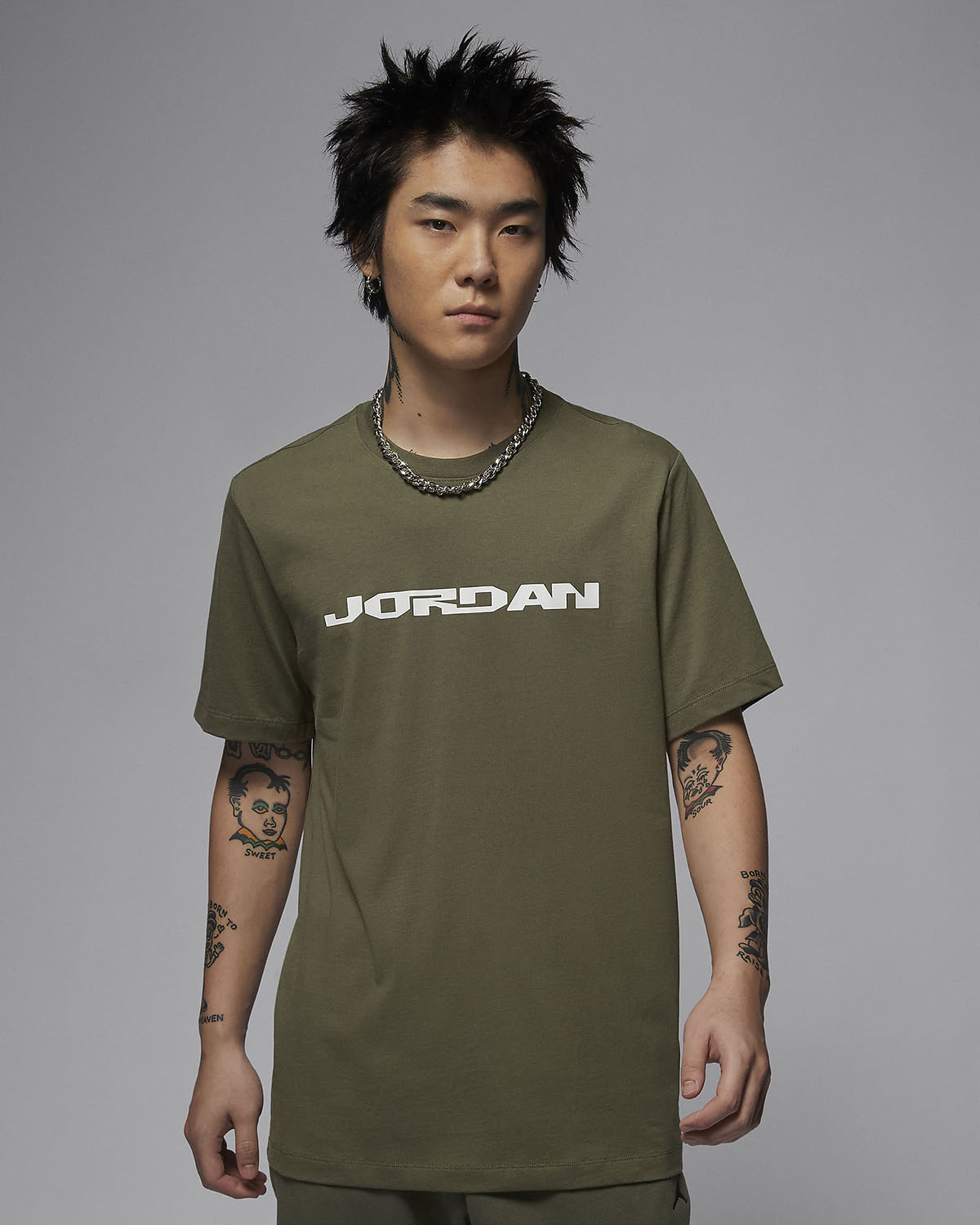 Jordan MVP T Shirt Medium Olive Sail 1