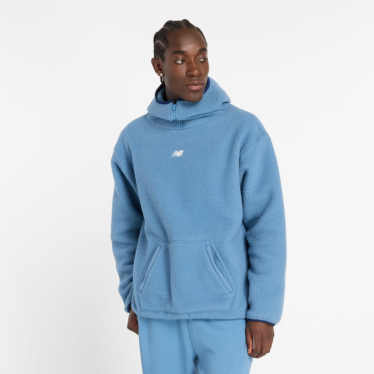 New Balance Sherpa Hoodie Blue