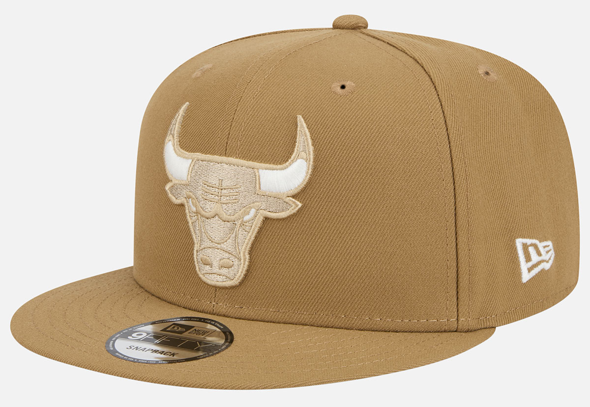 New Era Chicago Bulls 2024 City Edition Olive Tan Snapback Hat 1