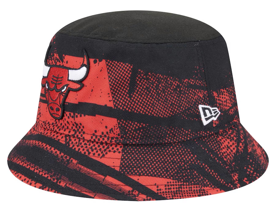 New Era Chicago Bulls 2024 Tip Off Black Red Bucket Hat 1