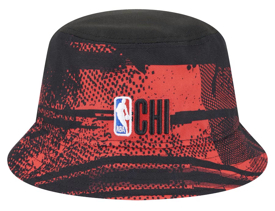 New Era Chicago Bulls 2024 Tip Off Black Red Bucket Hat 2