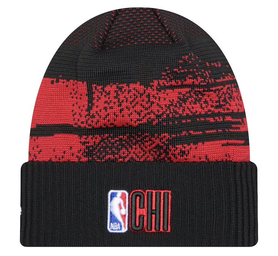 New Era Chicago Bulls 2024 Tip Off Black Red Knit Hat 2