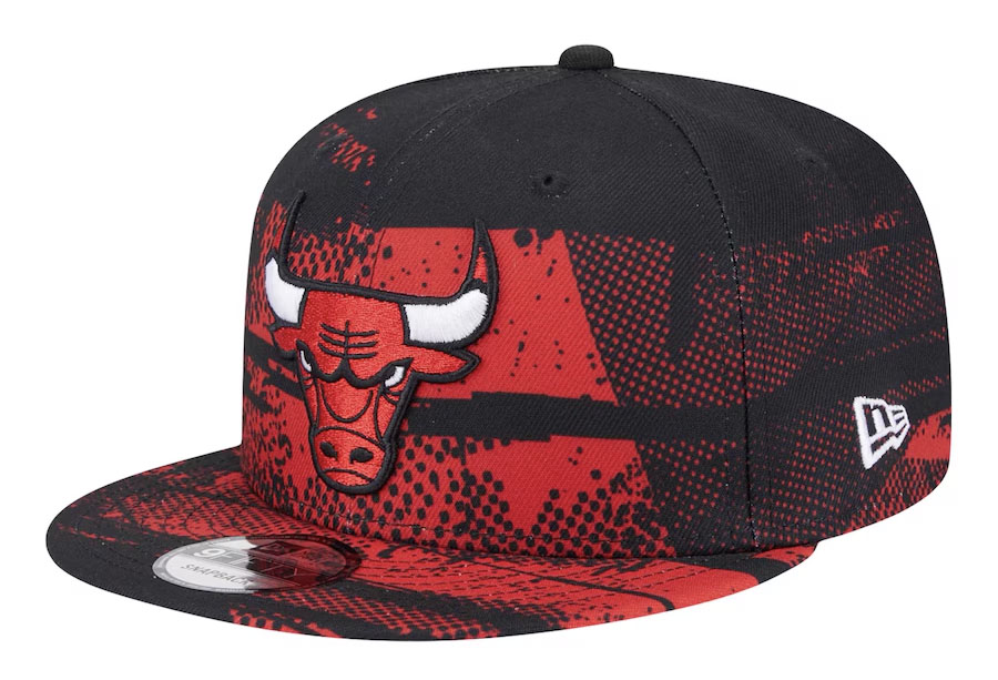 New Era Chicago Bulls 2024 Tip Off Black Red Snapback Hat 1