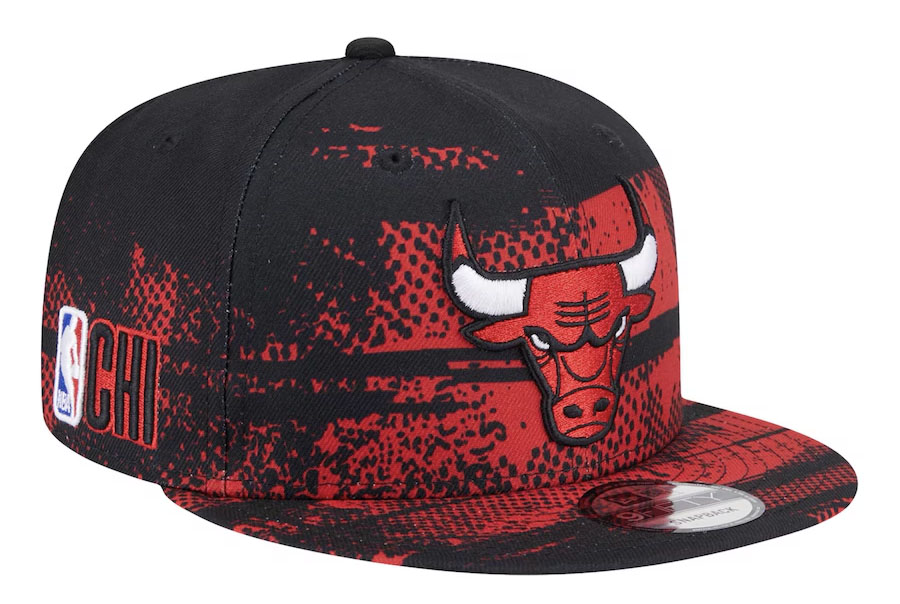 New Era Chicago Bulls 2024 Tip Off Black Red Snapback Hat 2