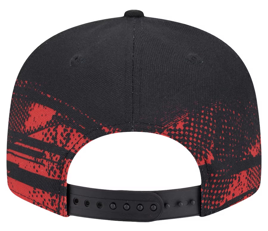 New Era Chicago Bulls 2024 Tip Off Black Red Snapback Hat 3