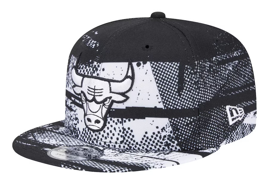 New Era Chicago Bulls 2024 Tip Off Black White Snapback Hat 1