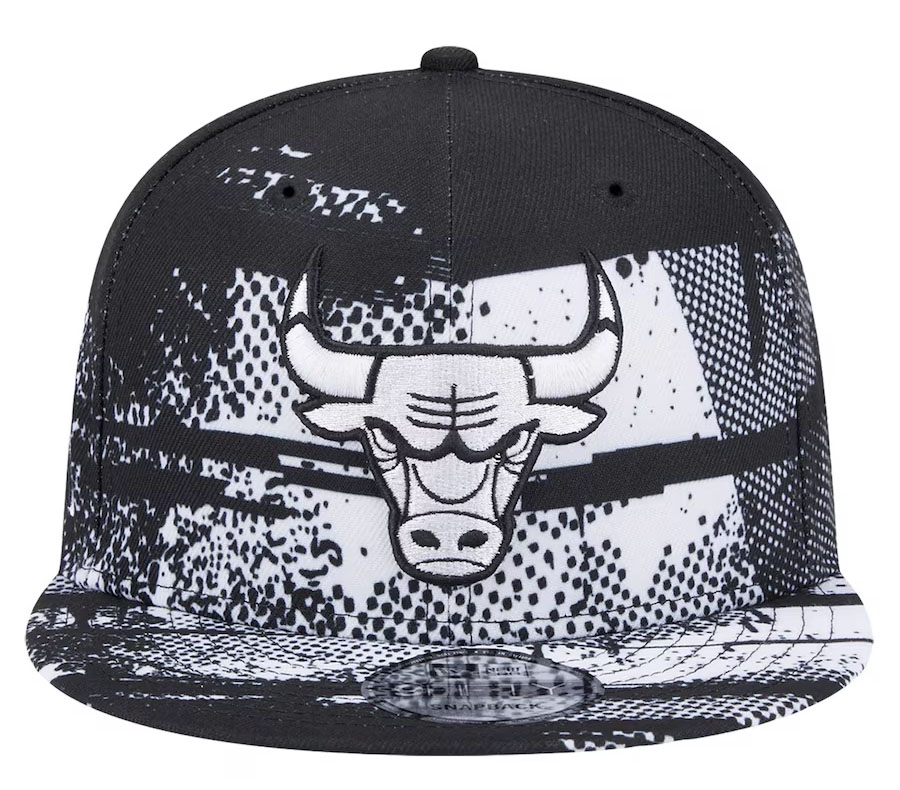 New Era Chicago Bulls 2024 Tip Off Black White Snapback Hat 3