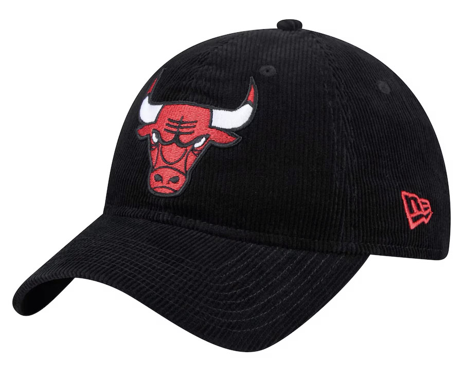 New Era Chicago Bulls Corded 9Twenty Black Hat 1