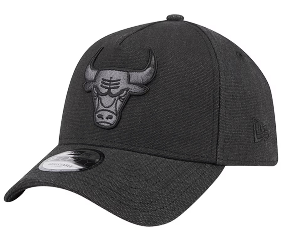 New Era Chicago Bulls Injection Logo Canvas 9Forty Hat Black 1