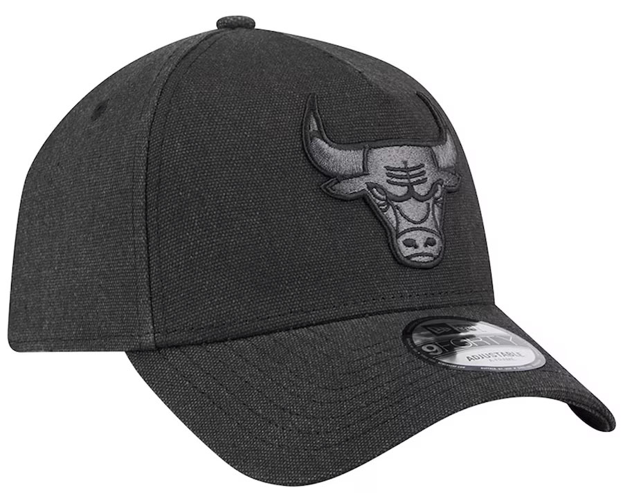 New Era Chicago Bulls Injection Logo Canvas 9Forty Hat Black 2