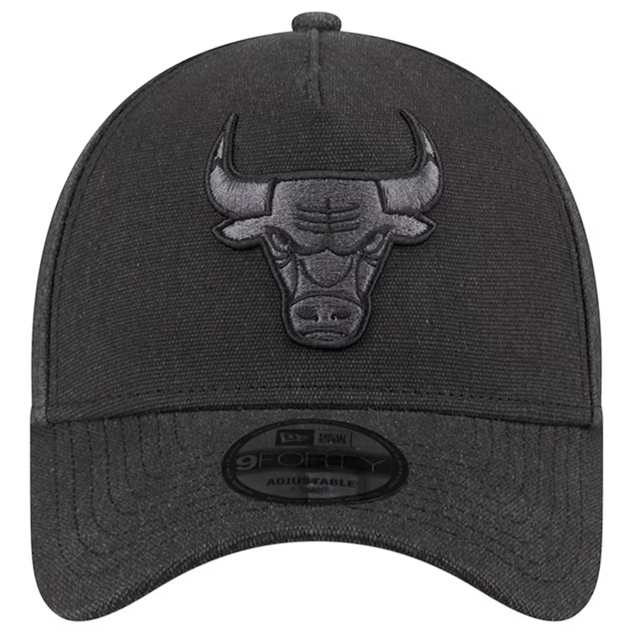 New Era Chicago Bulls Injection Logo Canvas 9Forty Hat Black 3