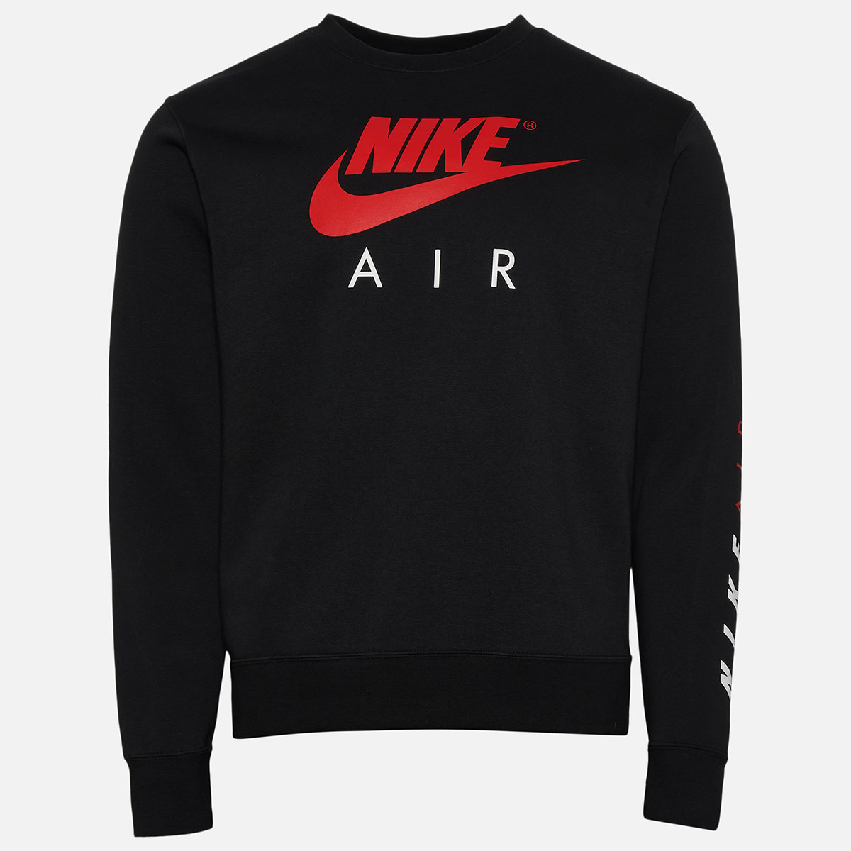 Nike Air Crew Fleece Sweatshirt Black Red White 1