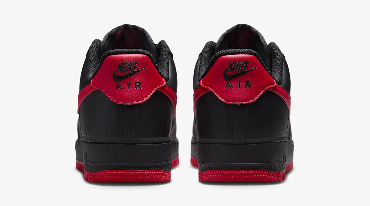 Nike Air Force 1 Low Bred Mens Shoes Black University Red 5