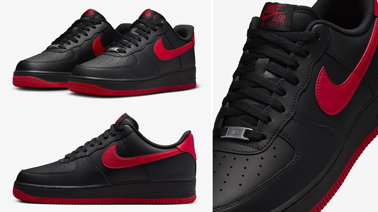 Nike Air Force 1 Low Bred Mens Sneakers