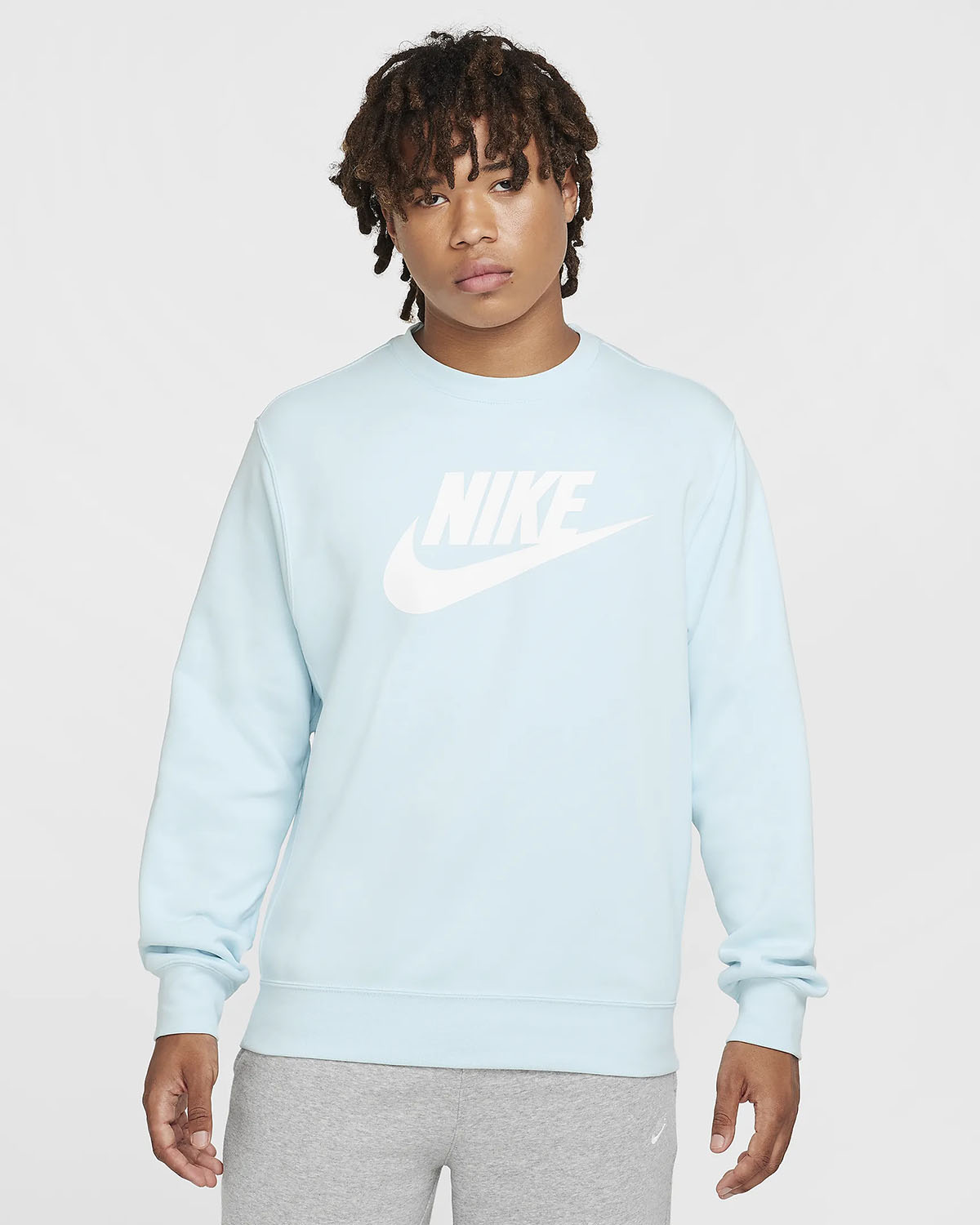 Nike Club Fleece Graphic Sweatshirt Glacier Blue